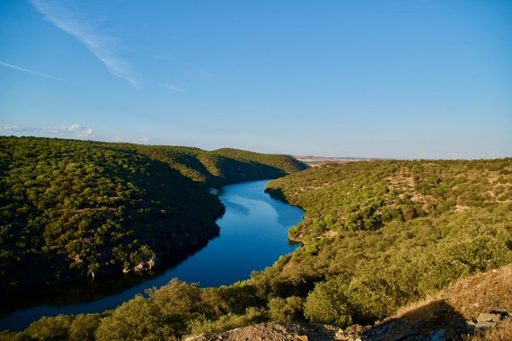 Camino Natural del Tajo, España, River, Hills, Blue Skies Limited Edition Landscape Photo