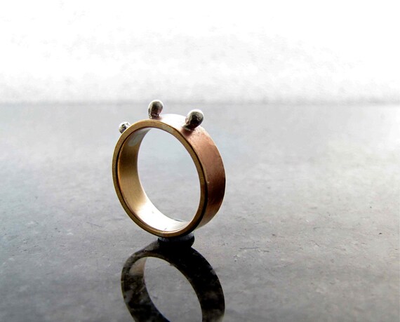 Bronze Princess Ring with Sterling Silver