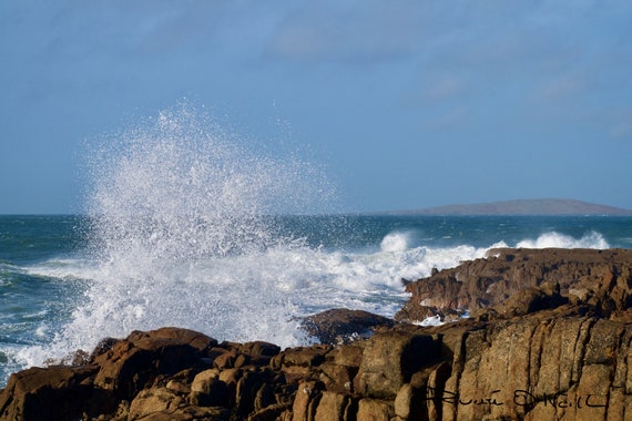 Atlantic Storm, Limited Edition Acrylic Laminated Photo, Irish Landscape, Ireland, Galway