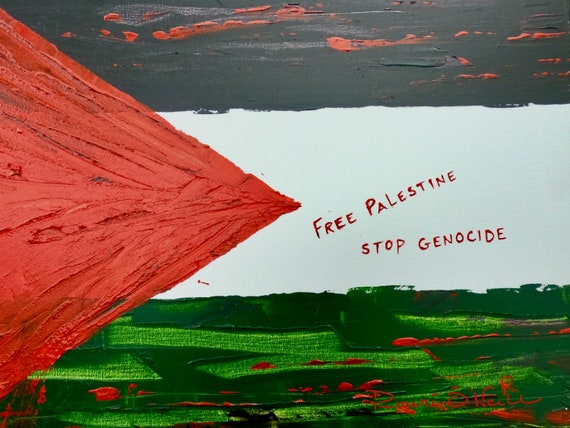 Palestinian Flag Print on Canvas ready to hang