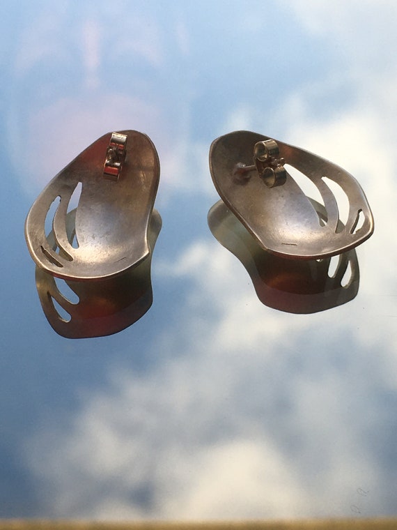 Spirit Of The Sea Silver Stud Earrings Handmade