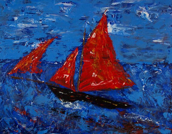 Galway Hooker, Sailing Vessel, Ocean Voyage, Irish Art, Ready To Hang
