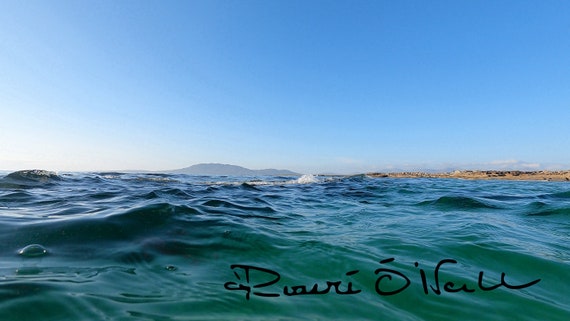 Atlantic Ocean and Mountain Photograph on Canvas