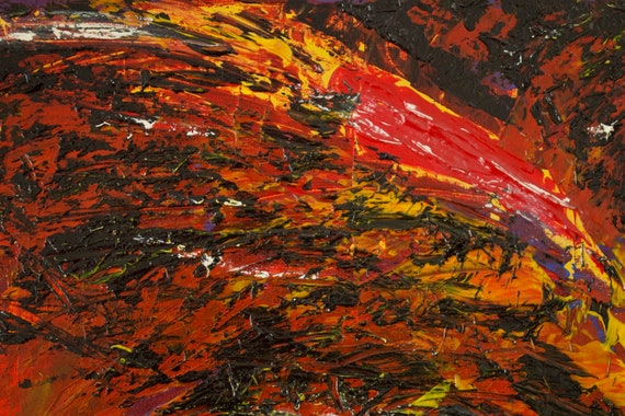 Ready To Hang Orgasm4, Red,Brown,Orange Limited Edition Photo on Canvas Warm, Autumn, Sensual, Gallery & Collector Quality 75 Years Lifespan