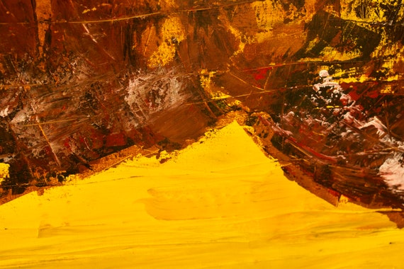 African Woman 2, Yellow, Brown, Black, Red, Abstract Art, Limited Edition Canvas Print, Gallery & Collector Quality, 75 Years Lifespan.