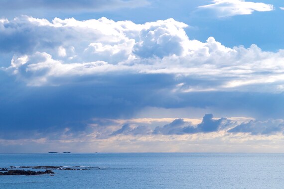 Ready to Hang, Lost Islands On The Horizon, Connemara Atlantic Ocean, Limited Edition Acrylic Laminated Blue Skies and Sea, Clouds Photo
