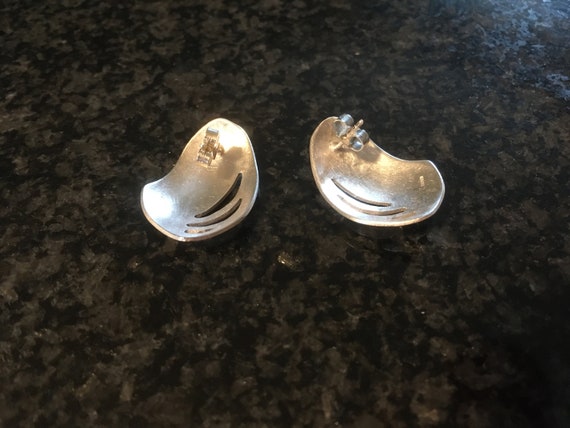 Spirit Of The Sea Silver Stud Earrings Handmade