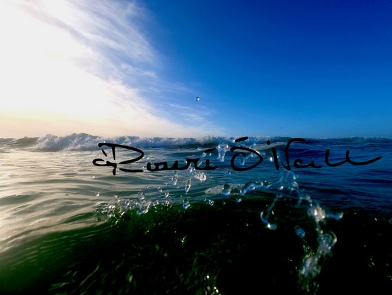 Atlantic Ocean Water Droplets Blue Sky Photograph on Canvas Ready to hang