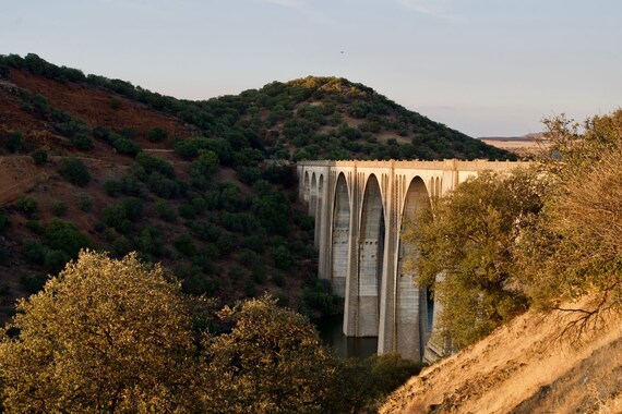 Puente sobre el rio Tajo, Railway Bridge, Camino, Spanish Landscape Limited Edition Photo