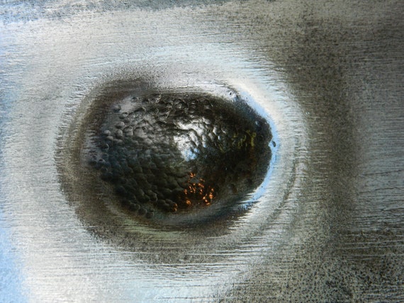 Steel Eye 4, Black, White, Grey and Blue, Abstract Acrylic Laminated Photo Print Special Edition, Irish Artist, 75 Years Lifespan