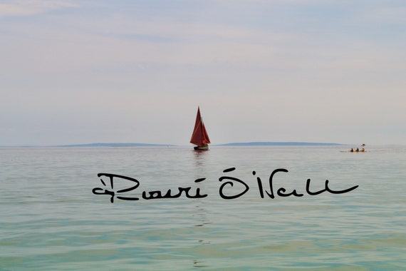 Red Sails On Calm Seas, Sailing Boat, Yachts, Nautical photograph on Canvas ready to hang