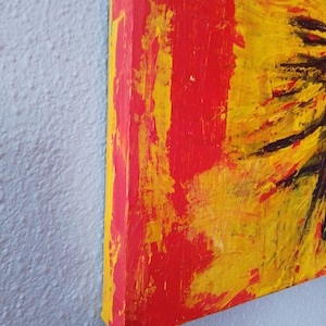 Abstract Red Black and Yellow Painting