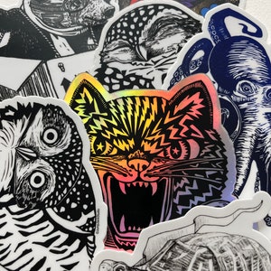 4 inch vinyl sticker pack! Dishwasher safe and weather resistant!