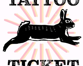 Tattoo Ticket, Single Use Permission, Digital Download, Read Entire Listing BEFORE Purchasing