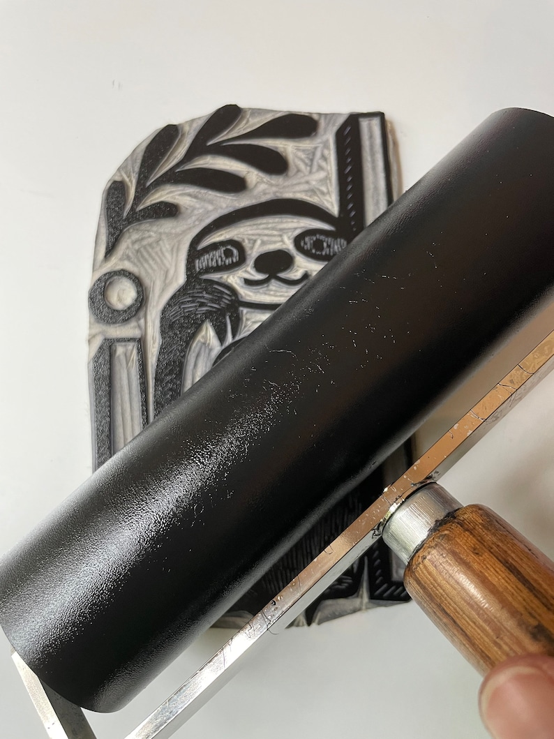 Hand Printed Sloth Linocut Block Print, Signed Edition - Etsy