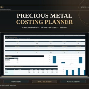 Precious Metal Costing Excel Planner | Jewelry Margin Dashboard (Digital Download)
