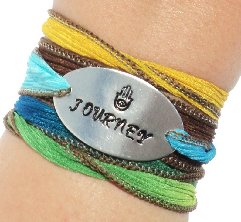 Journey Bracelet Silk Wrap Bracelet Handmade Jewelry Etsy