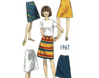 Vogue Skirt Sewing Pattern Vintage - Waist 26 Vogue 7008