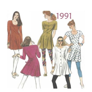 1990s Vintage Misses&#39; Tunics and Leggings in Two Lengths Sewing Pattern Bust 32-1/2&quot; Waist - 25&quot; McCalls 5427