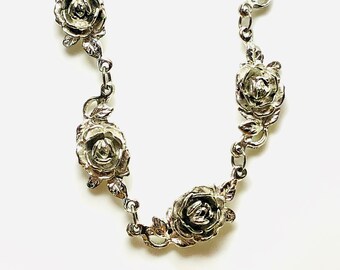 silver necklace marked korea