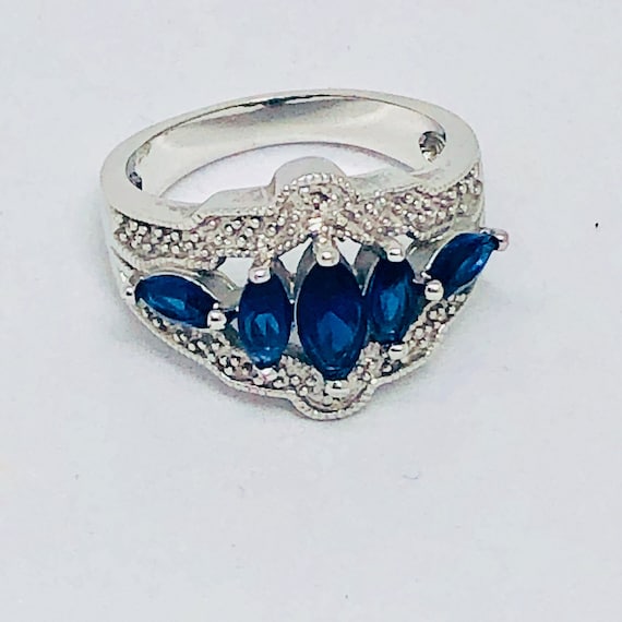 Bague Cocktail Zircone Cubique 2,5 Cts Argent Sterling 925 - Taille 8 Neuve
