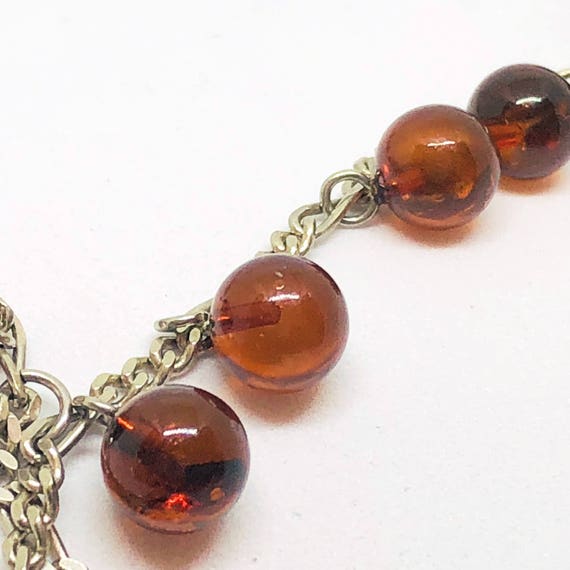 AMBER STERLING NECKLACE - Round Natural Amber Bea… - image 3