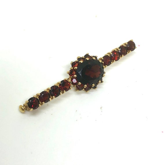 18k ANTIQUE VICTORIAN Bar Pin  BROOCH - Solid Yel… - image 5