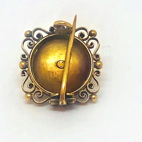18k ANTIQUE VICTORIAN BROOCH - Solid Yellow Gold … - image 5