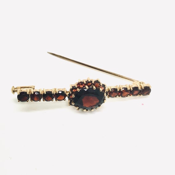 18k ANTIQUE VICTORIAN Bar Pin  BROOCH - Solid Yel… - image 2