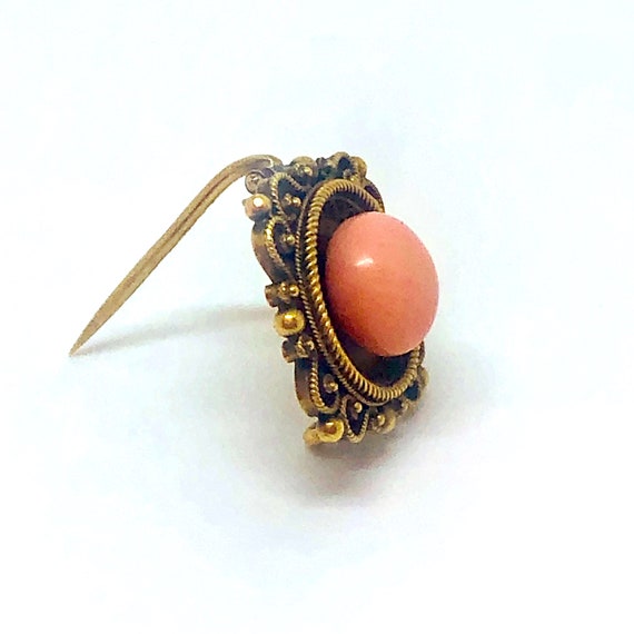 18k ANTIQUE VICTORIAN BROOCH - Solid Yellow Gold … - image 3