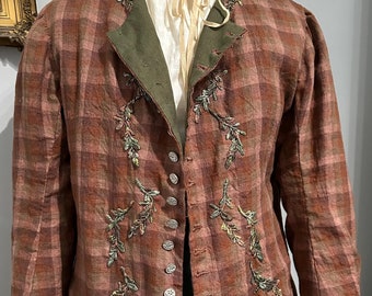Outlander Linen Frock Coat Scottish Highland Claire Frazer