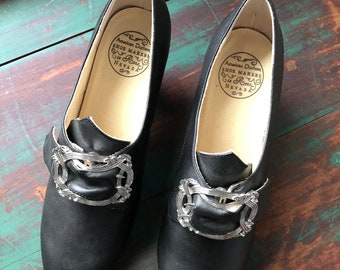 Military Uniform Supply Reproduction Leather Colonial Shoes with Buckles