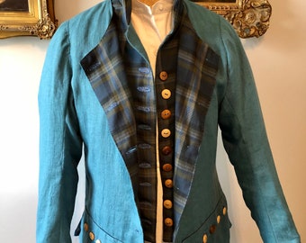 OUTLANDER 18th Century Frock coat Scottish Highland Jacobite Pirate Regency Colonial Reenactment