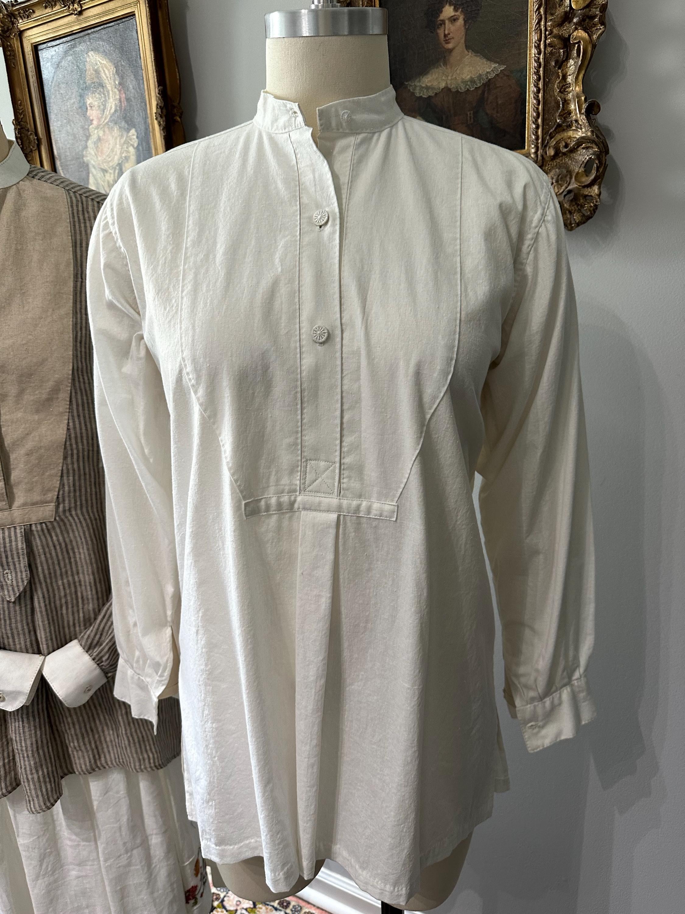 トップス 1900s Dorset Buttons Cotton Blouse 1900s Dorset Buttons Cotton Blouse