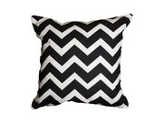 Black Chevron Throw Cushion Cover 18 x 18 inch