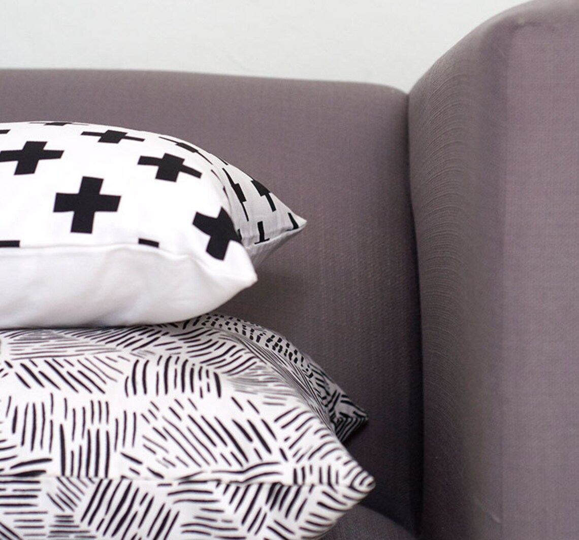 Continental Lines Pattern 23.6 x 23.6 inch Pillow Cover Etsy