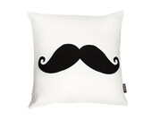 Schnurrbart Throw Pillow - Kissenhülle
