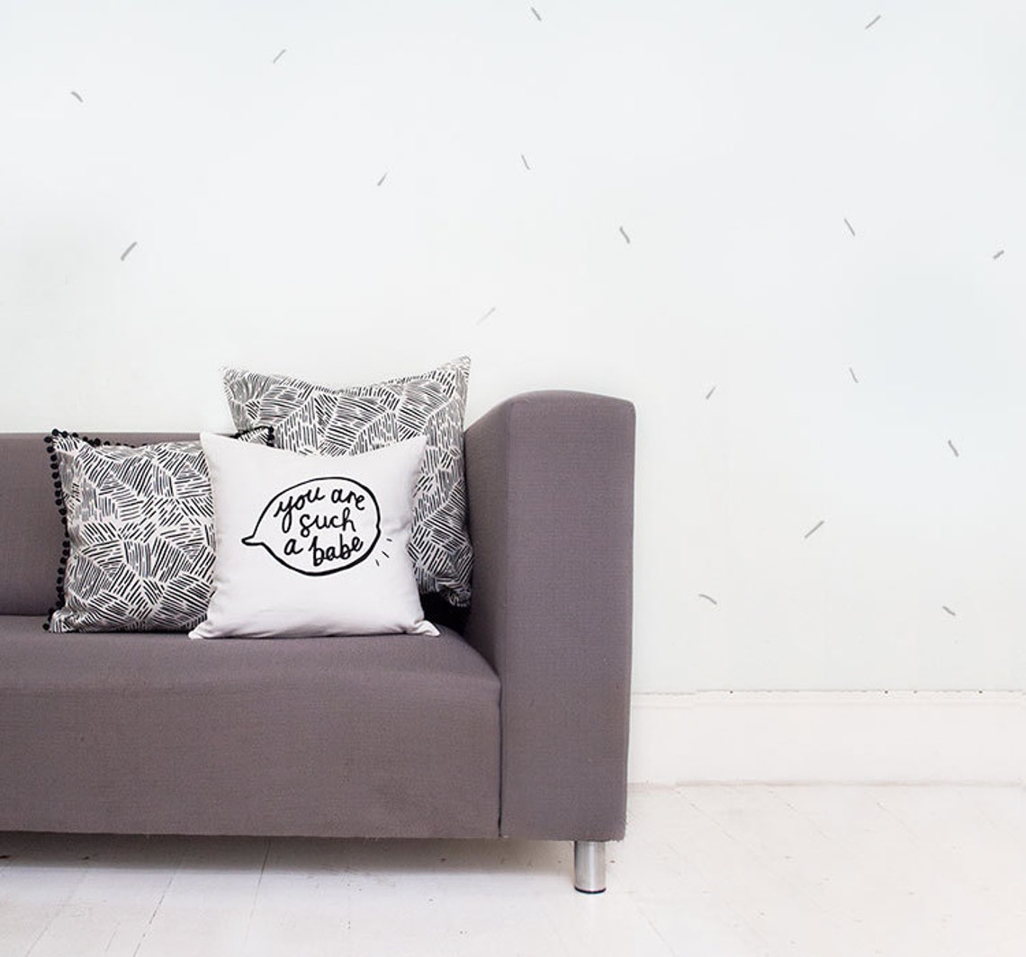 Continental Lines Pattern 23.6 x 23.6 inch Pillow Cover Etsy