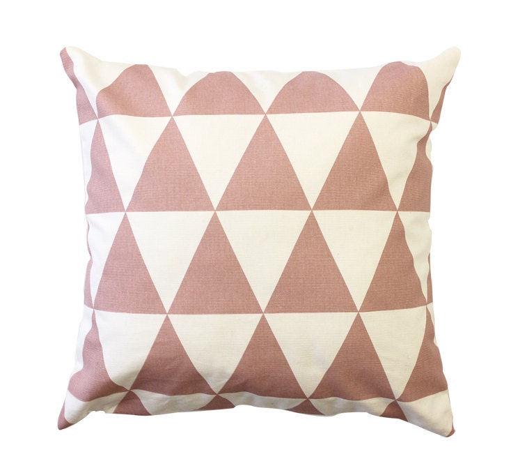 Dusty Pink Triangle Throw Cushion Cover 18 x 18 inch Etsy
