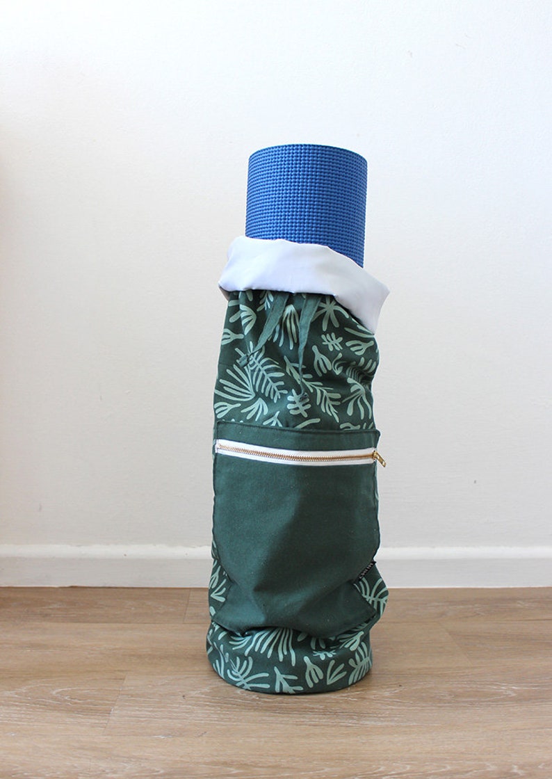 Modern Pattern Stem Green Yoga Mat Bag Etsy