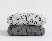 Shapes Pattern Floor Cushion - Modern Dog Bed - Pouf Cover - Kiddies Room Floor Cushion -