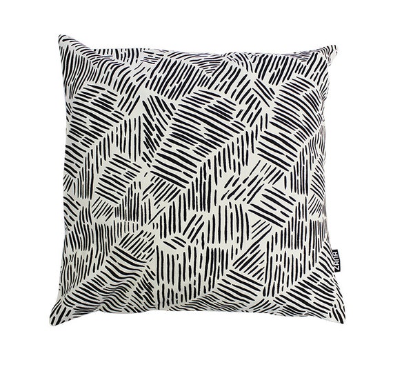Lines in Black Throw Cushion Etsy