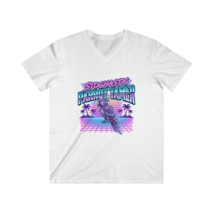 Stokastisk papegojatämjare T-shirt | Rolig AI-promptingenjörsgåva | LLM maskininlärningshumor | Retro 80-talssynthwave-t-shirt