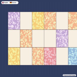 Charm Square Nine Patch Runner Pattern + Video Tutorial, EN + DE PDF image 3