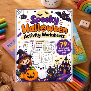 Spooky Halloween Activity Bundle for Kids, Coloring, Counting, Mazes (Digital Download)