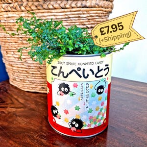Soot Sprite Storage Tin, Japanese Konpeito Candy Metal Pot