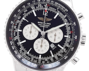 Vintage Breitling Montbrillant Chronograph Men's Luxury Watch | Stainless Steel Bracelet | Classic Swiss Timepiece