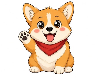 Corgi Twitch-emotes, schattig hondenpakket voor Discord & Kick (digitale download)