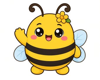 Busy Bee Twitch-emotes, 16 schattige hommeltjes voor Discord en Kick (digitale download)
