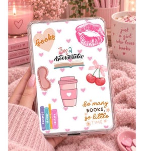 Pink Bookish Themed Kindle Case Insert (Digital Download) For Paperwhite & Basic